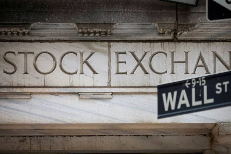 L'entrée de la Bourse de New York (NYSE) sur Wall Street à New York City, États-Unis