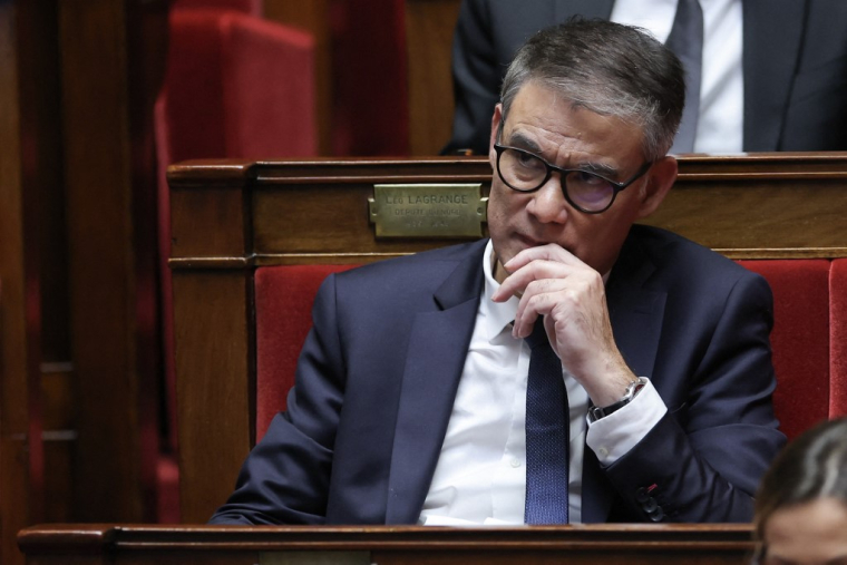 Olivier Faure à Paris, le 8 octobre 2024. ( AFP / THOMAS SAMSON )