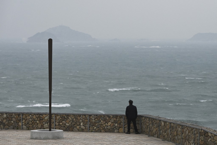 Vue du détroit de Taïwan depuis l'île de Pingtan, en Chine. ( AFP / GREG BAKER )