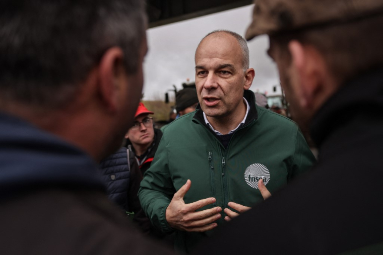 Arnauds Rousseau à Nitry, le 25 janvier 2024. ( AFP / ARNAUD FINISTRE )