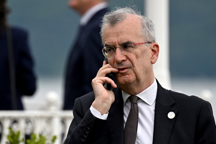 Francois Villeroy de Galhau, à Stresa (Italie), le 24 mai 2024 ( AFP / GABRIEL BOUYS )