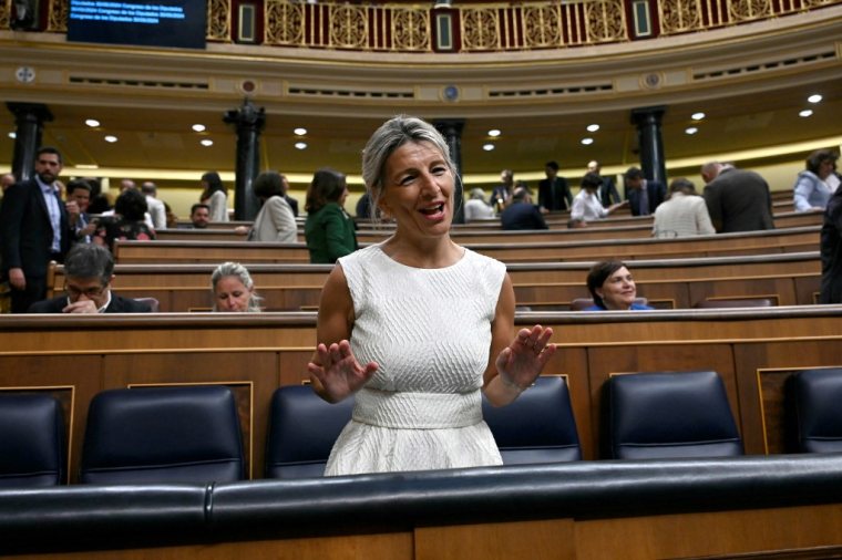 Yolanda Diaz à Madrid, en Espagne, le 30 mai 2024. ( AFP / JAVIER SORIANO )