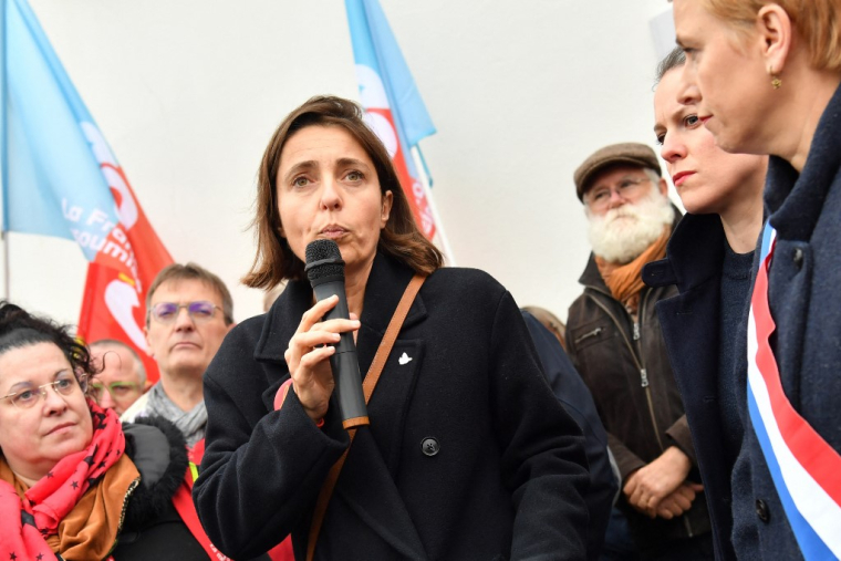 Sophie Binet, à Vannes, le 8 novembre 2024 ( AFP / JEAN-FRANCOIS MONIER )