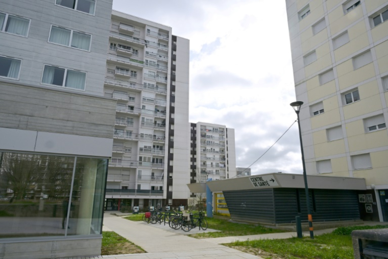 Des immeubles dans le quartier du Blosne, au sud de Rennes, le 19 mars 2024 en Ille-et-Vilaine ( AFP / Damien MEYER )