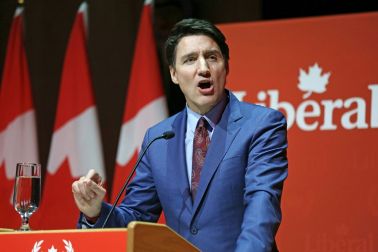 Le Premier ministre canadien Justin Trudeau à Gatineau, le 16 décembre 2024 au Québec ( AFP / Dave Chan )