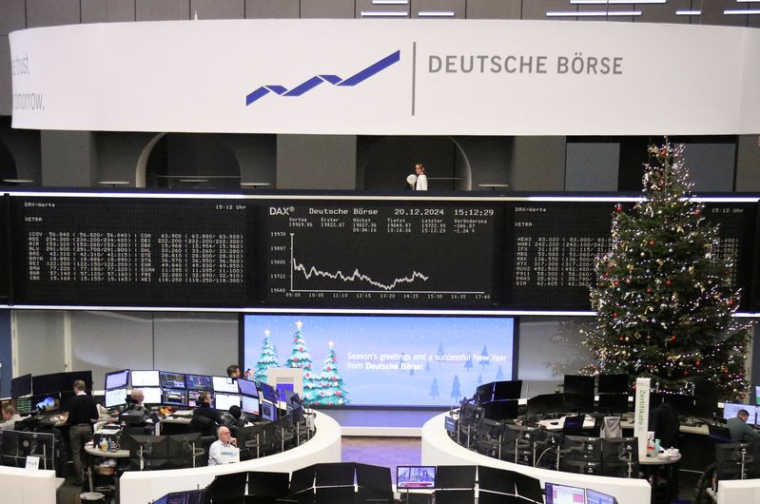 Le graphique de l'indice allemand des prix des actions DAX à la bourse de Francfort