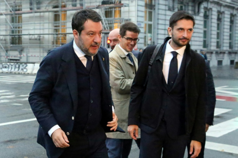 Le vice-premier ministre italien Matteo Salvini à Bruxelles, le 17 octobre 2024 ( AFP / François WALSCHAERTS )