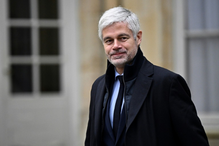 Le président du groupe Droite républicaine à l'Assemblée nationale Laurent Wauquiez, le 26 novembre 2024 à Matignon, à Paris ( AFP / JULIEN DE ROSA )