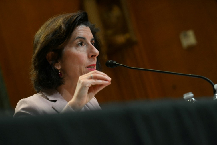 Gina Raimondo, à Washington DC, le 15 mai 2024 ( AFP / JIM WATSON )