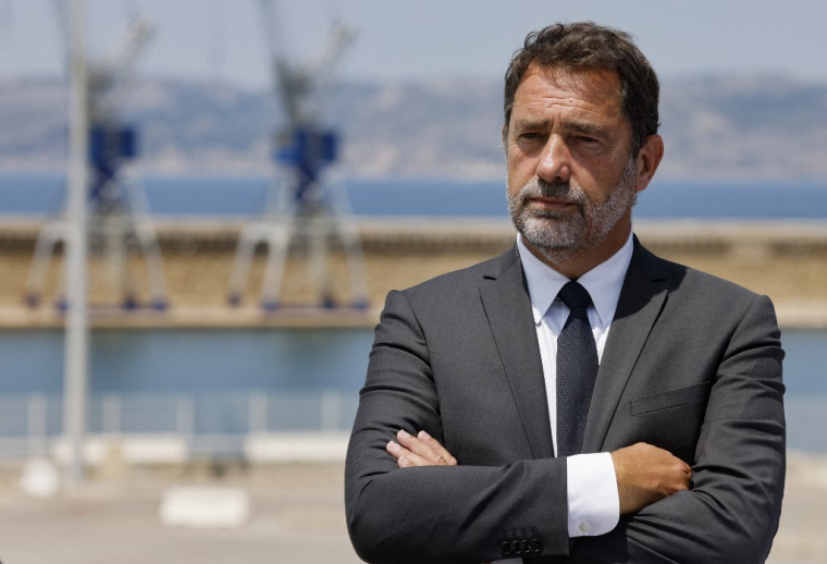 Christophe Castaner à Marseille, le 28 juin 2023. ( POOL / LUDOVIC MARIN )