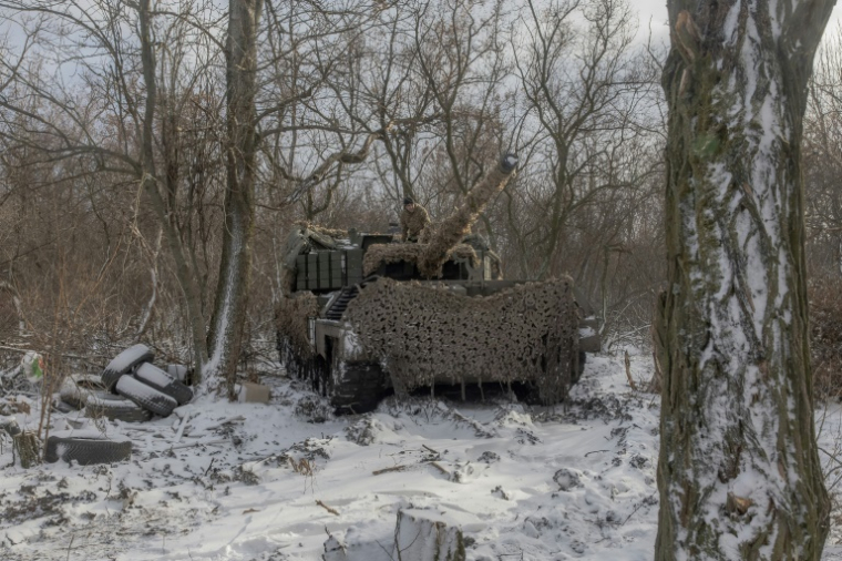 Un char Leopard 1A5 ukrainien près de Pokrovsk, dans la région orientale de Donetsk, le 13 décembre 2024  ( AFP / Roman PILIPEY )