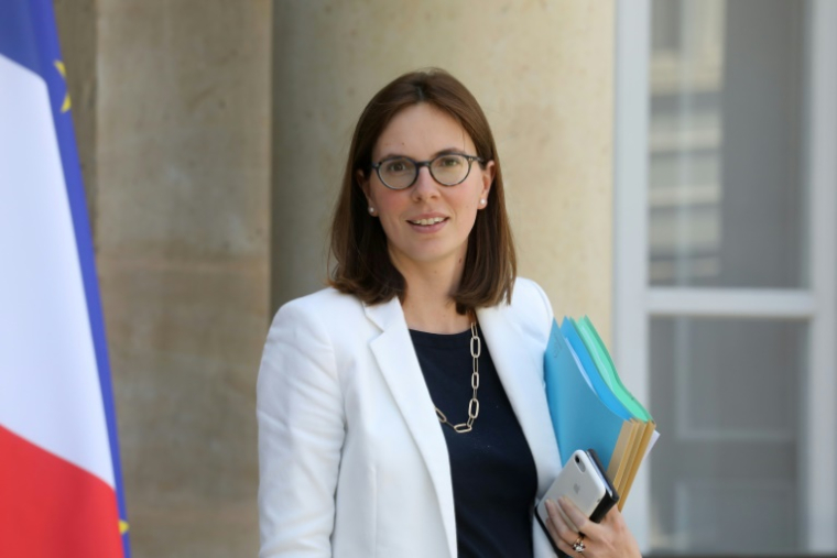 Amélie de Montchalin, alors secrétaire d'État aux Affaires européennes, à la sortie de l'Elysée, le 10 juillet 2019 à Paris  ( AFP / LUDOVIC MARIN )