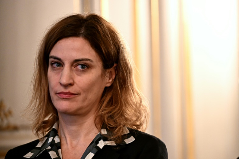 La nouvelle ministre déléguée à la Ville Juliette Méadel lors de la cérémonie de passation à Paris, le 24 décembre 2024 ( AFP / MARTIN BUREAU )