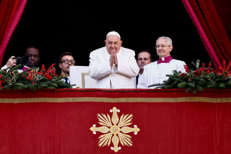 Le pape François prononce son traditionnel discours Urbi et Orbi du jour de Noël, au Vatican