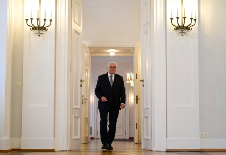 Le président allemand Frank-Walter Steinmeier à Berlin, le 27 décembre 2024 ( AFP / John MACDOUGALL )