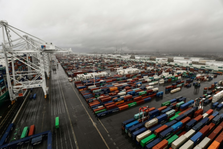 Des conteneurs sur le port du Havre, le 21 janvier 2021 ( AFP / Sameer Al-DOUMY )